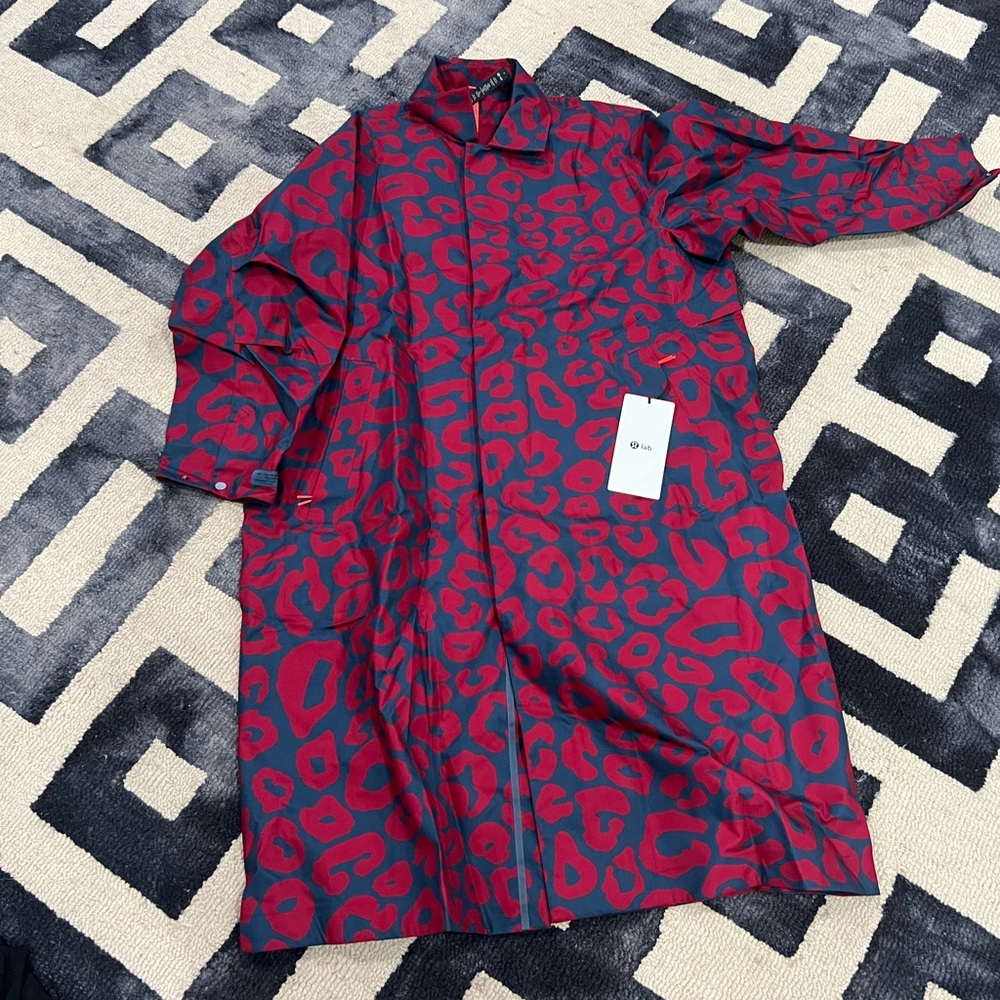 Lululemon lab Red and Blue Leopard Print Coat